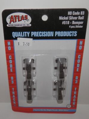 Atlas HO Scale Code 83 Track Bumpers - Pack Of 4 (#518) 11 thumbnail image