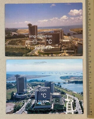 1990's Singapore postcard x 2 - Marina Square Pan Pacific hotel