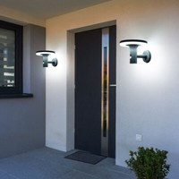 Wandlampe Solarleuchte AußEnlampe Bewegungsmelder Gartenlampe Led Anthrazit 2X