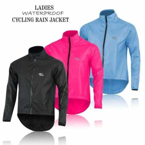 Ladies Waterproof Cycling Jacket Breathable Lightweight High Visibility Jacket - Picture 1 of 12