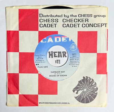 Hot Funk / Group Soul 45 SHADES OF BROWN Garbage Man / Girl, I'm CADET hear NM
