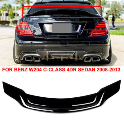 Trunk Spoiler For Mercedes Benz 2008-2014 W204 C-Class 4DR AMG Style GLOSS BLACK