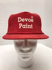 VTG Strapback Ball Hat Cap Devoe Paint Corduroy Rope Brim Nissan Advertisement