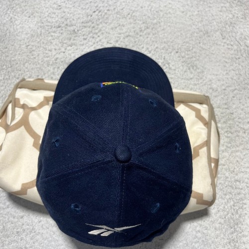 Reebok Rare Vintage Soccer Cup Sport Snapback Hat NOS International Blue Futbol - Picture 7 of 13