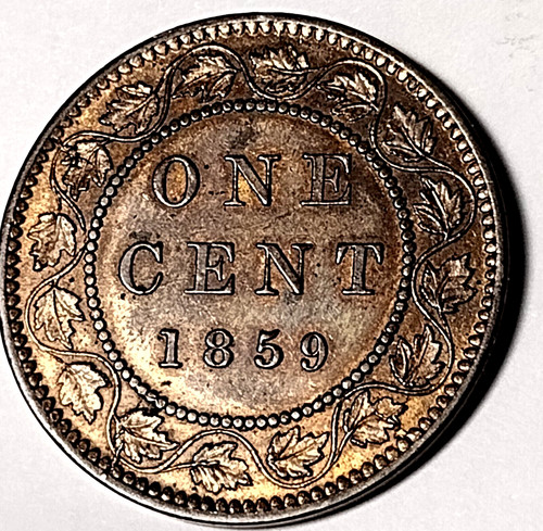 Canada 1859 One Cent Almost Uncirculated 2312-