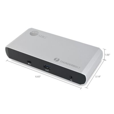 SIIG Thunderbolt 3 Dual Display 4K Video Docking Station for Windows/Mac