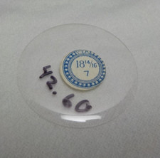 GLASS POCKET WATCH CRYSTAL WATCHMAKER SIZE 18 14/16 H 7 REPLACEMENT PART 380