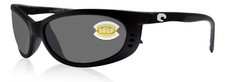 Costa Del Mar Sunglasses Fathom Black Frame Gray 580 Plastic Polarized Lens NEW