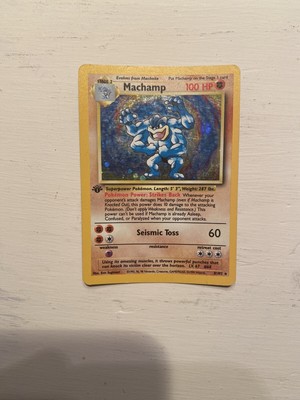 Pokemon MACHAMP 1st Edition Holo Rare 8/102 Base Set Card | eBay