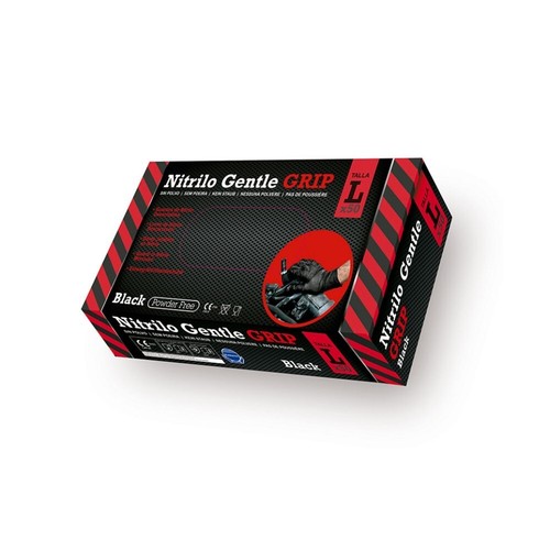 Gants Nitrile Noirs Rubberex – Taille S, 8,5 G, Boîte De 50 Pièces