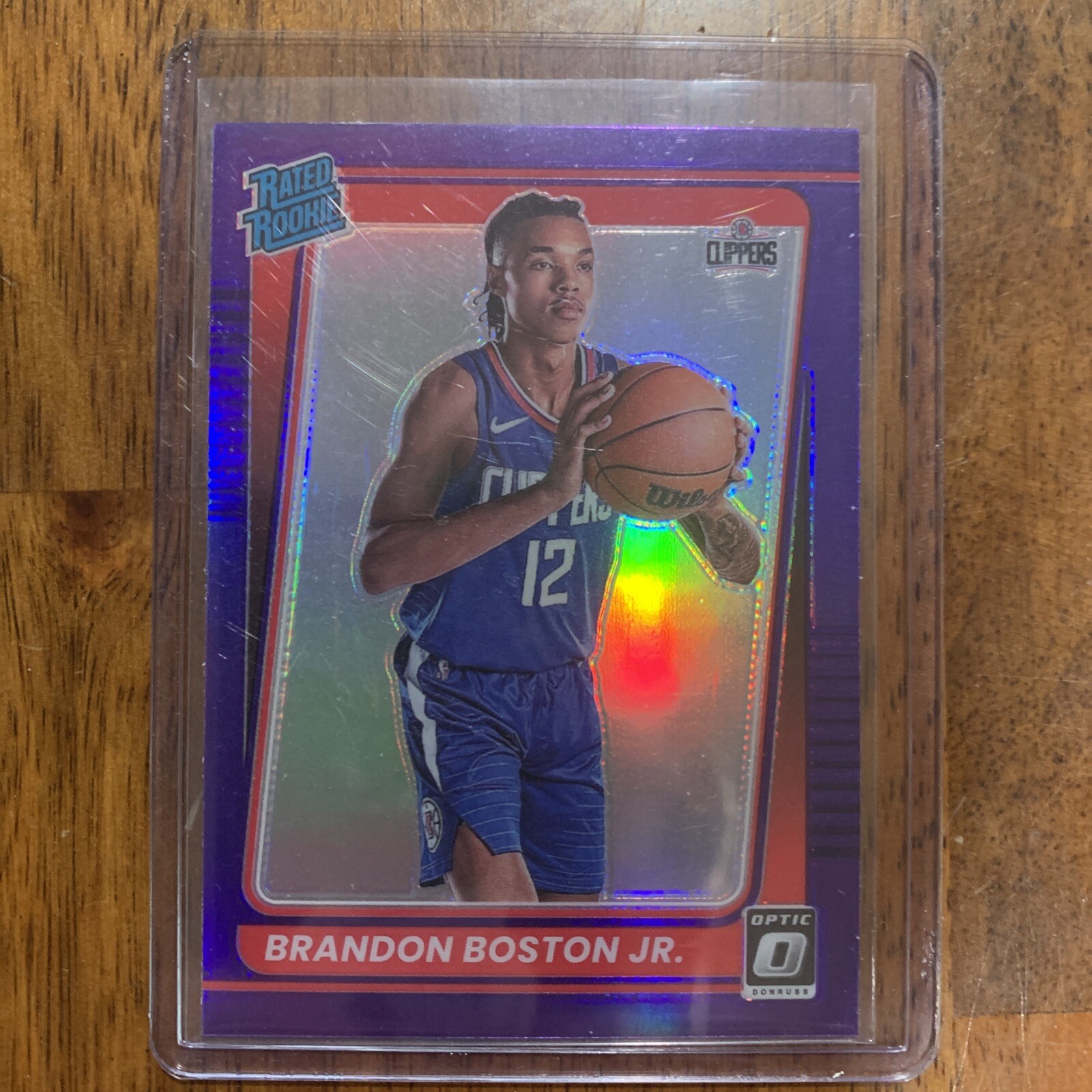 2021-2022 Panini Donruss Optic Purple Rated Rookie Brandon Boston Jr. #189