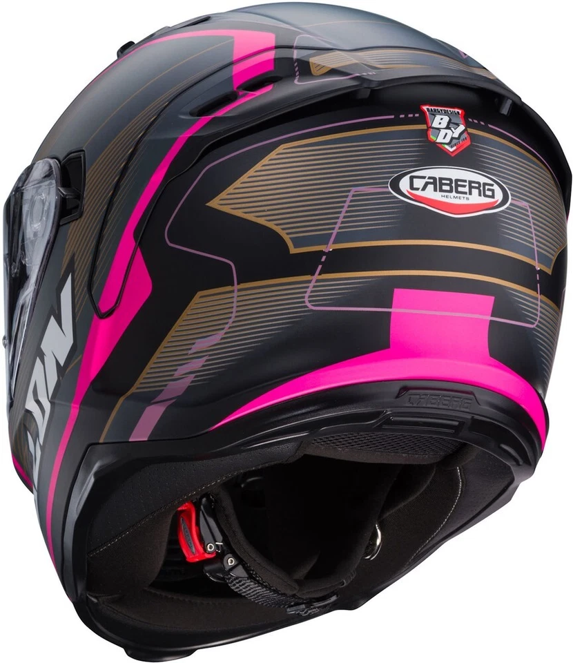 Caberg Motorrad Integralhelm Avalon X Optic Matt-Schwarz/Grau-Fuchsia - Bild 3 von 4