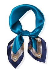 100 Mulberry Silk Neck Scarf 21''x21'' Small Square Silk Hair Scarf for Wome...