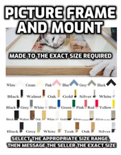 Picture Frame with Mount/Matt/Boarder -Any Size Bespoke Custom Made to Measure