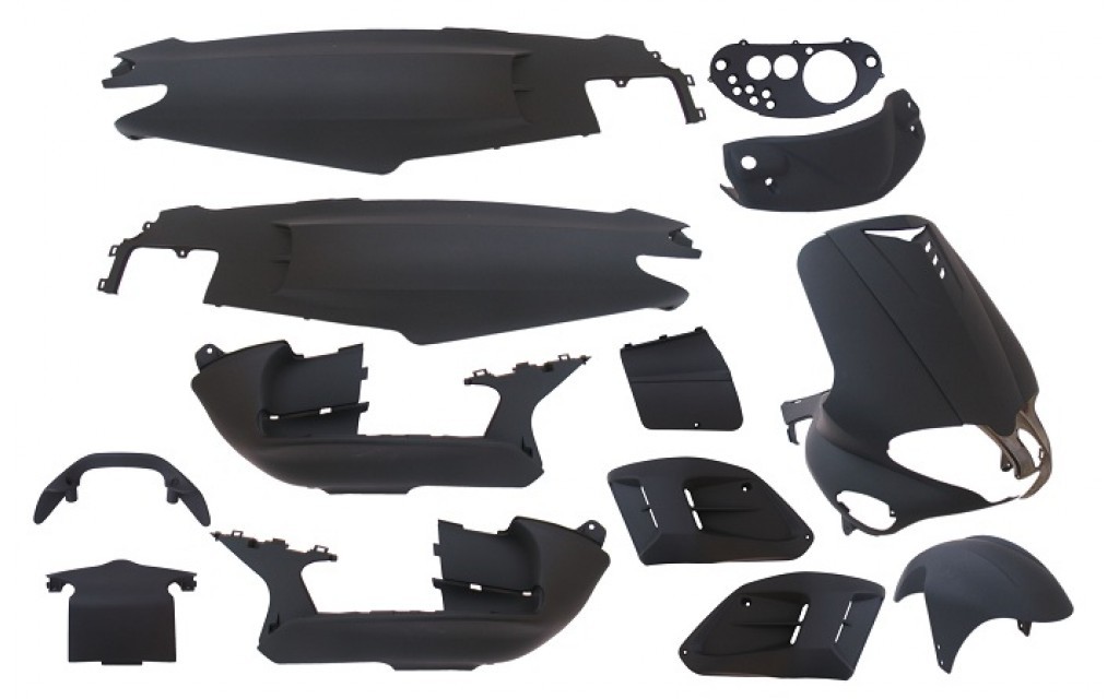 Verkleidung Verkleidungsset 15 Verkleidungsteile Schwarz Matt für