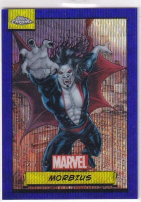 Topps Marvel Chrome 2024 Card No. 106 Morbius Blue Wave Refractor 21/150