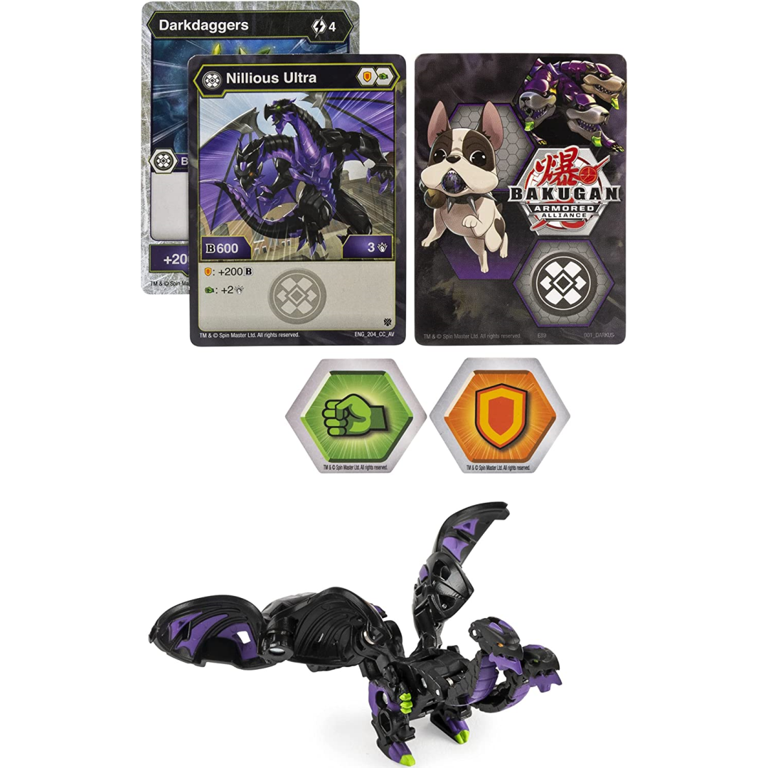 Bakugan Ultra Armoured Alliance Nillious Black Action Figure Battle Brawlers