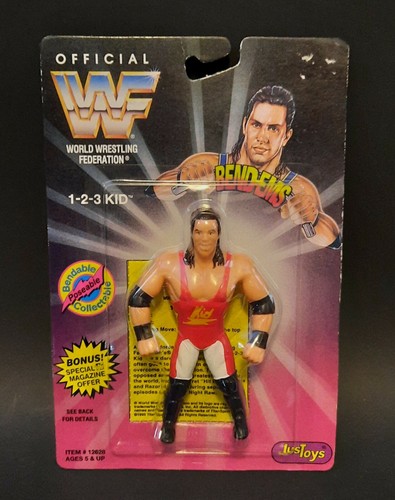 WWF WWE World Wrestling Bend-Ems 1-2-3 Kid Figure ...