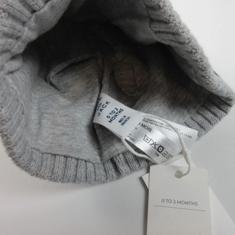 Gorro Recién Nacido Bulldog Francés Bebé Talla Única Gris Janie y Jack Forrado Foto 2 de 4