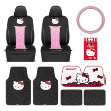 Hello Kitty Car Seat Covers Car Floor Mats Steering Wheel Cover Windshield...