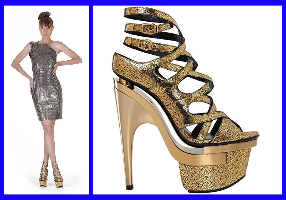 Versace triple hotsell platform heels