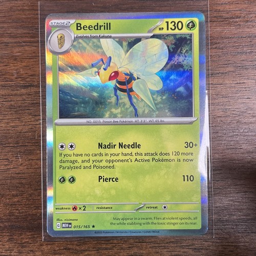 Pokemon Card Beedrill  015/165 151 S&V Holo  Mint Condition 