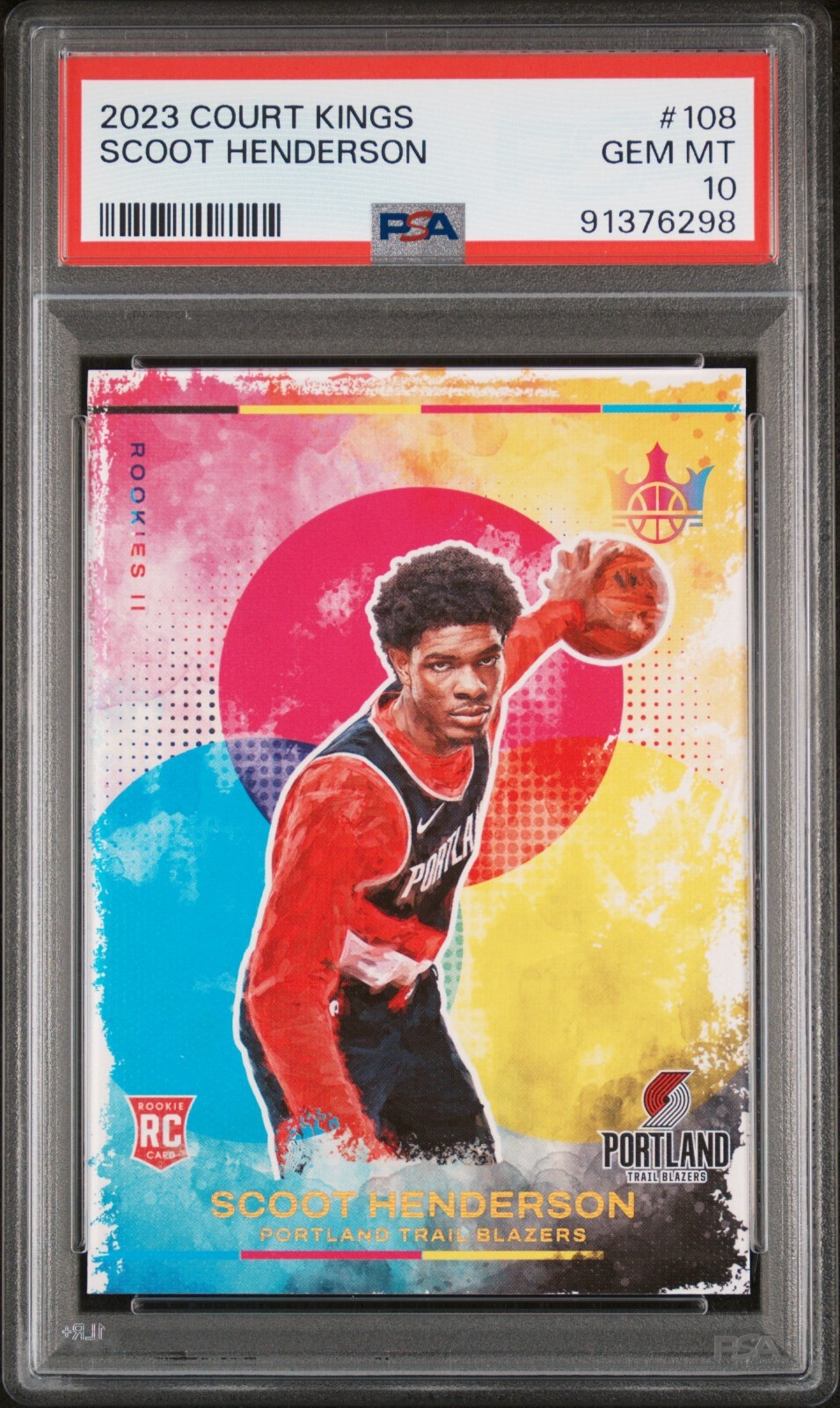 2023 PANINI COURT KINGS 108 SCOOT HENDERSON - Level 2 - PSA 10!!