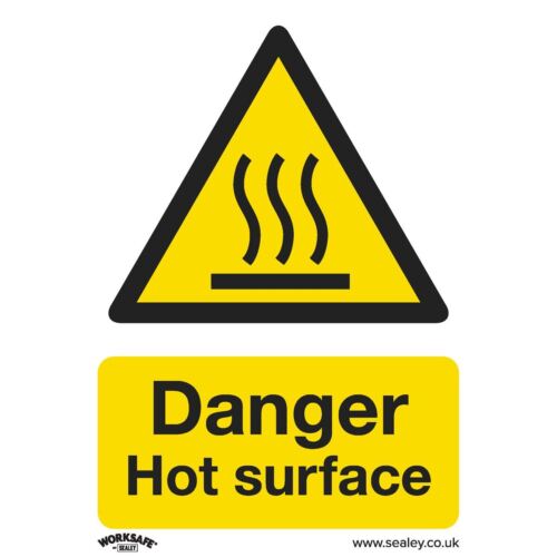 Sealey Warning Safety Sign - Danger Hot Surface - Rigid Plastic SS42P1  - 第 1/1 張圖片