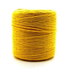 Premium Yellow Macrame Cord Twine, 300 m / 984 ft of 2 mm Natural Cotton (Reel)