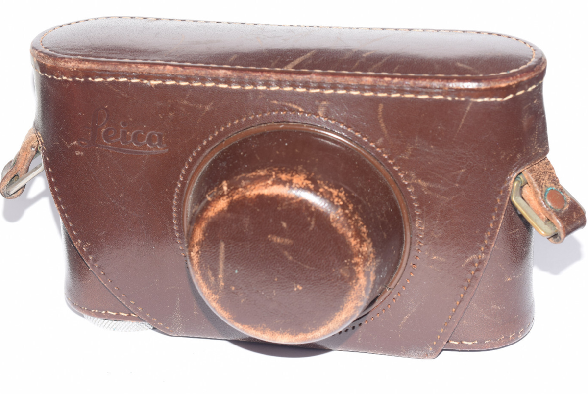 Bel étui cuir Leica / Leitz en cuir marron pour Leica IIIg case