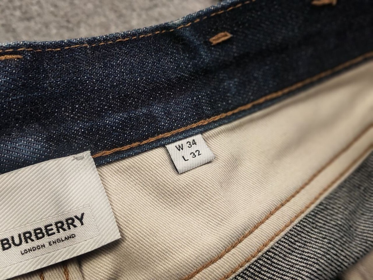 Burberry London Logo Straight Fit Raw Japanese Selvedge