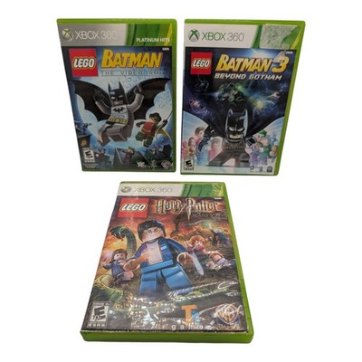 Lot Of 3 LEGO Xbox 360 Games Batman 1 & 3 + Harry Potter