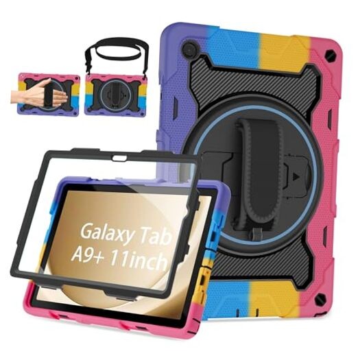 Shockproof Case for Samsung Galaxy Tab A9+ 5G 11 Inch with HD Screen Protector