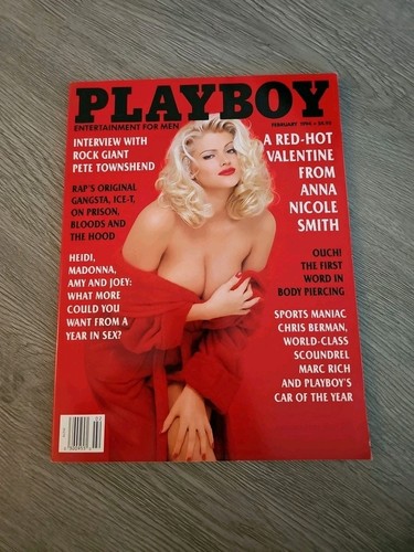PLAYBOY Magazine - Anna Nicole Smith Valentine - February 1994 Centerfold Intact