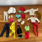 Vintage 80s Barbie Ken Doll Clothes Lot Mixed Accessories Jumpsuit Jacket Jeans