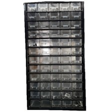 LARGE 60 DRAWER AKRO MILS METAL ORGANIZER STORAGE CABINET + 100+ DIVIDERS - FAST