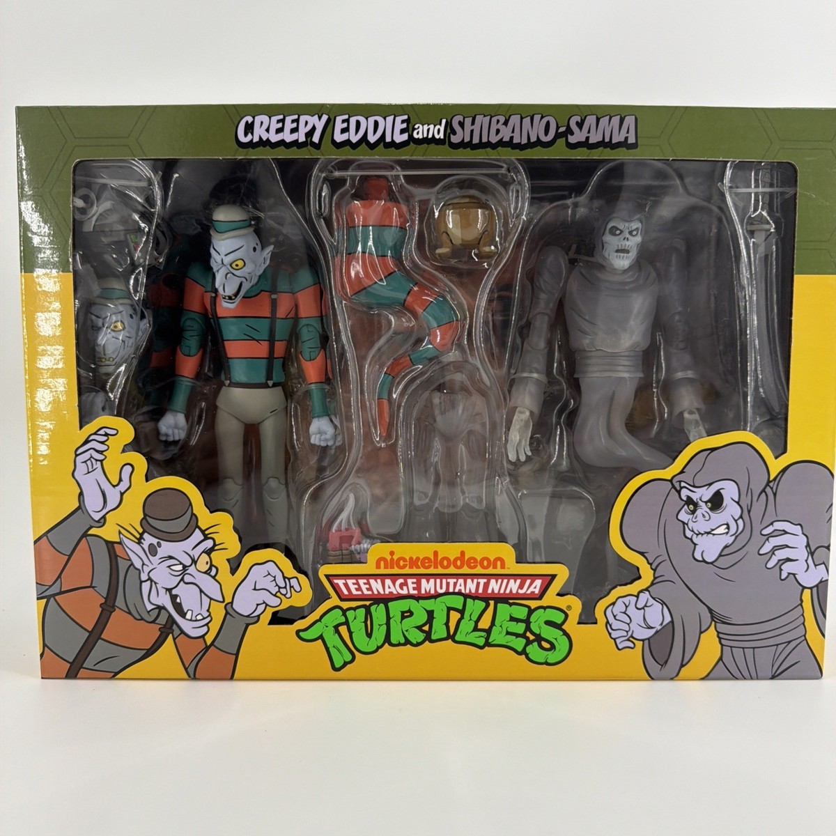 NECA TMNT Cartoon Creepy Eddie Shibano-Sama 2 Pack Action Figures