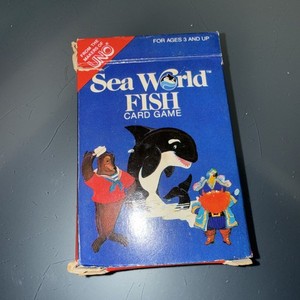 Vintage 1983 Sea World Fish Card Game with Original Box Complete Hong Kong