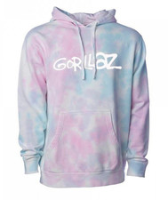 Gorillaz : 2022 OFFICIAL Cotton Candy Tie Dye Spray Logo XL Hoodie - NEW/SEALED