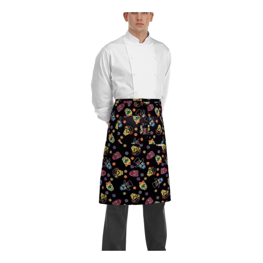 Chef Apron Vita Mexico Black In Cotton - Egochef - Restaurant Waiter