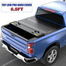For 2014-2019 Silverado Sierra 6.5FT Low-Pro FRP Hard Tonneau Cover Flip-Fold