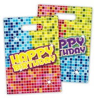 Folat - Birthday Blocks Gift Bags - 6 Pieces - Multi Colors