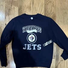 NWT- G-III 4HER Winnipeg Jets Sweatshirt Women's M Navy NHL Hockey