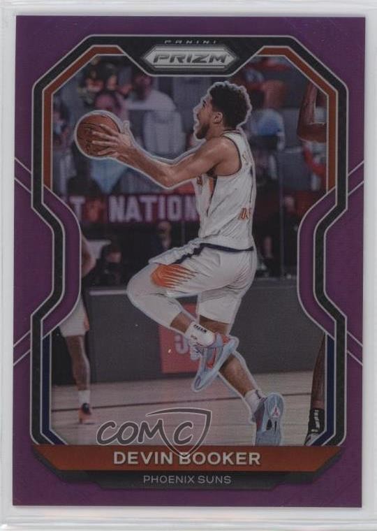 2020-21 Panini Prizm Purple Prizm /99 Devin Booker #214