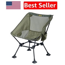 Heavy-Duty Folding Outdoor Chair with Breathable Backrest - 330 lbs Capacity