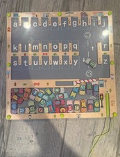 Wooden Magnetic Alphabet Maze Letter Puzzle, Montessori Fine Motor Skills...