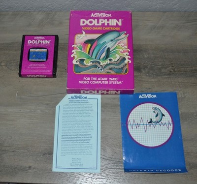 ACTIVISION DOLPHIN VIDEO GAME ATARI 2600 COMPLETE 1983