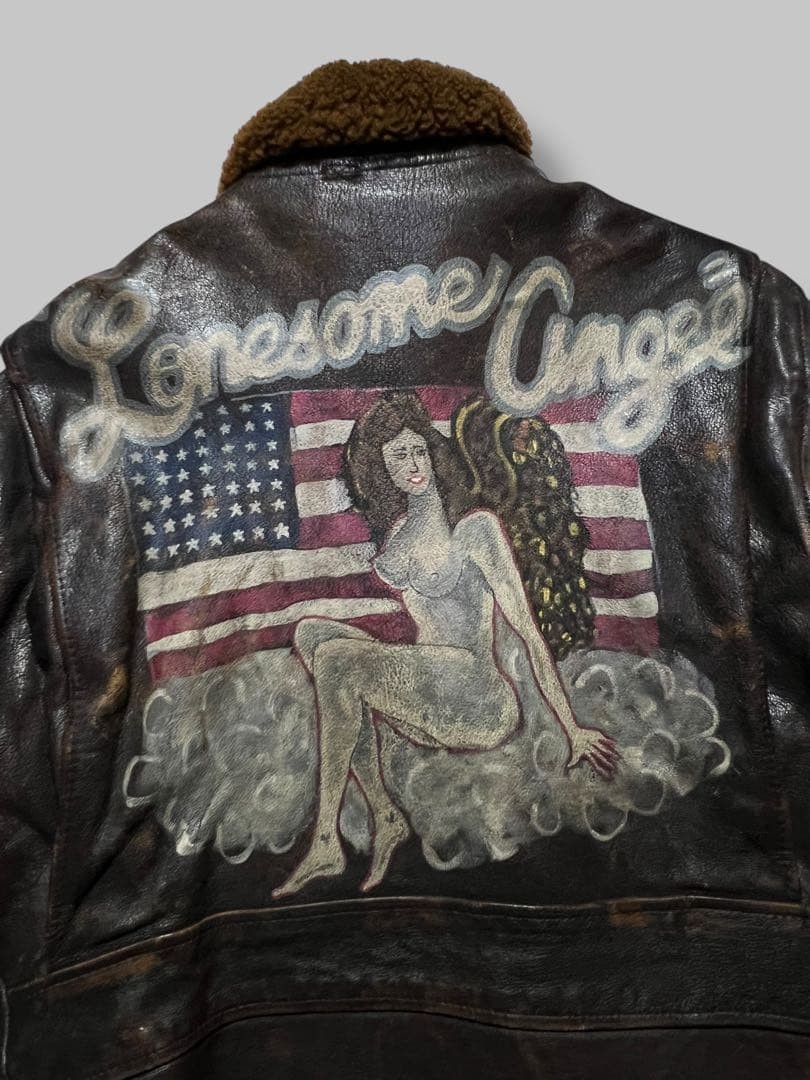 ジャケット・アウター AVIREX Lonesome Angel G-1 made in USA AVIREX Lonesome Angel G-1 Leather Flight Jacket USA Brown Limited