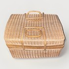 Large Vintage Wicker Picnic Basket with Handles 18.5" — photo 1