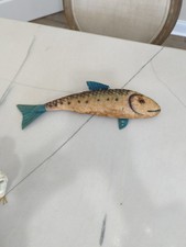 AS IS Vintage Steiff Trout Silk Plush w/Felt Fins 1950 "Rare Fish"